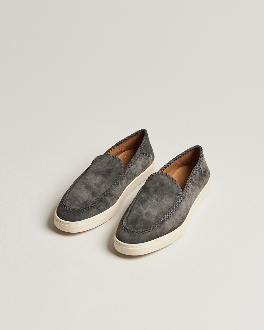 Men | Giorgio Armani Intrecci Loafers Grey Suede | Giorgio Armani | Intrecci Loafers Grey Suede