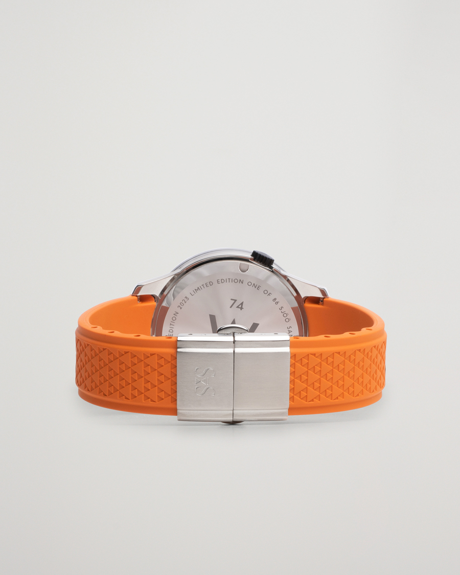 Men | Sjöö Sandström Royal Steel Worldtimer 41mm Annual Edition Orange | Sjöö Sandström | Royal Steel Worldtimer 41mm Annual Edition Orange