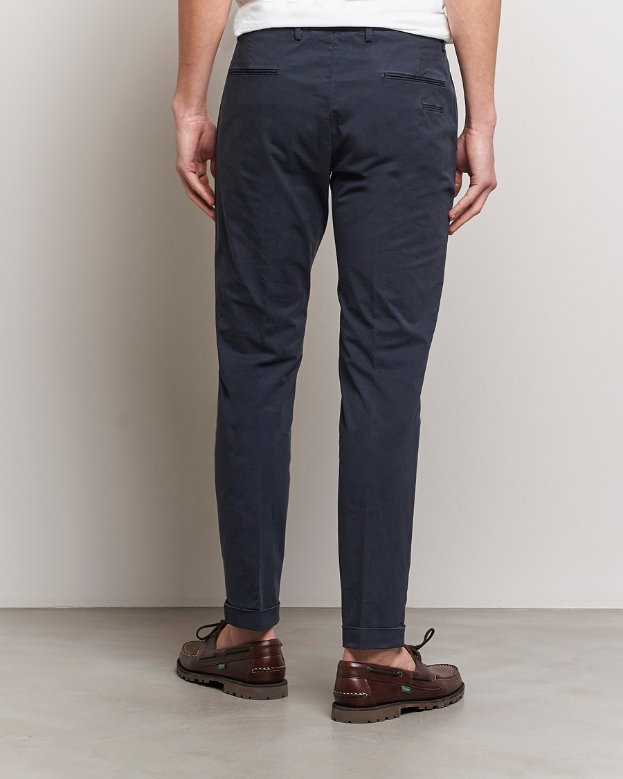 Men | Trousers | Briglia 1949 | Slim Fit Cotton Stretch Chinos Navy