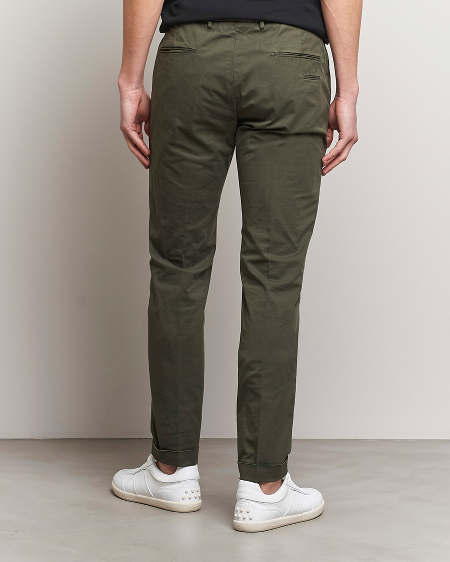 Men | Trousers | Briglia 1949 | Slim Fit Cotton Stretch Chinos Olive