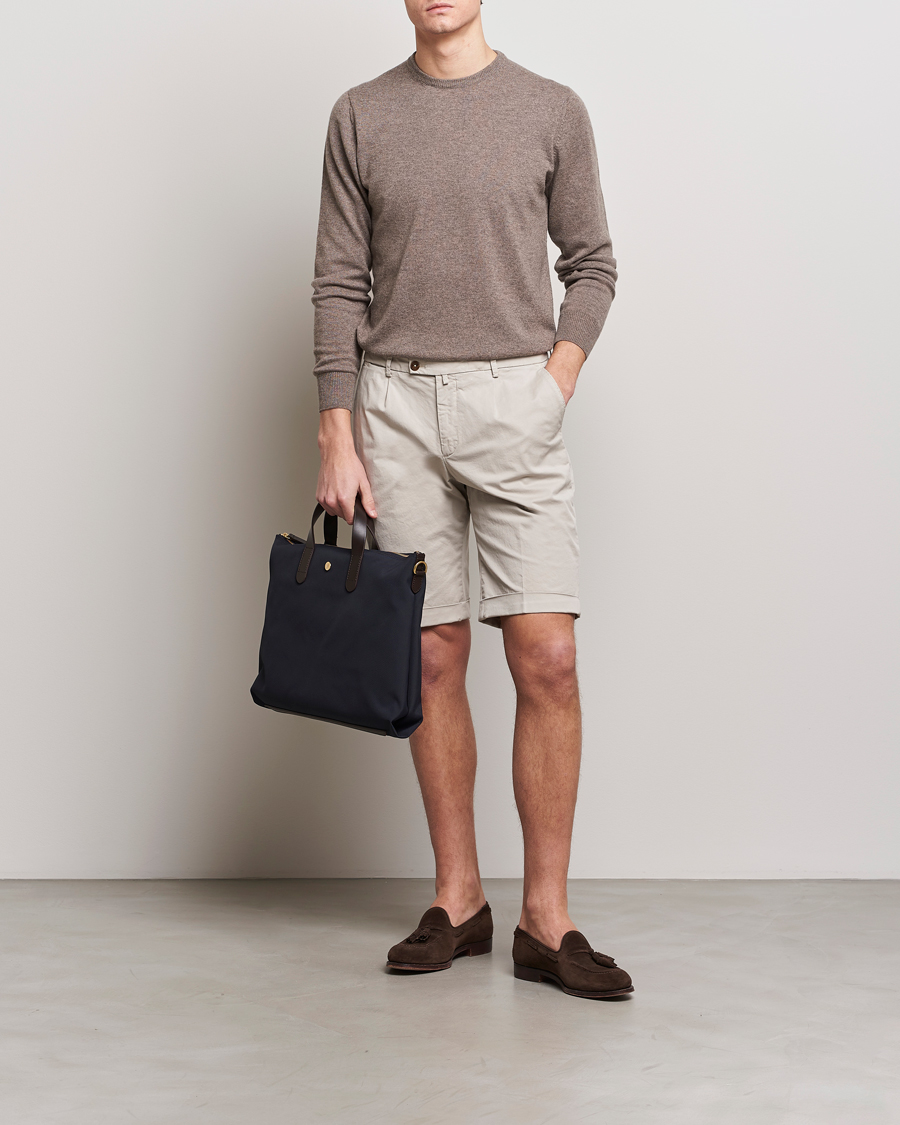 Men | Shorts | Briglia 1949 | Pleated Cotton Shorts Beige