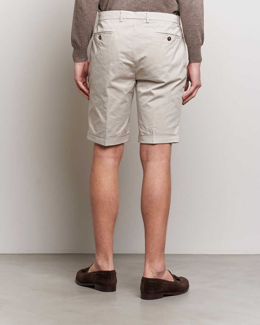 Men | Shorts | Briglia 1949 | Pleated Cotton Shorts Beige