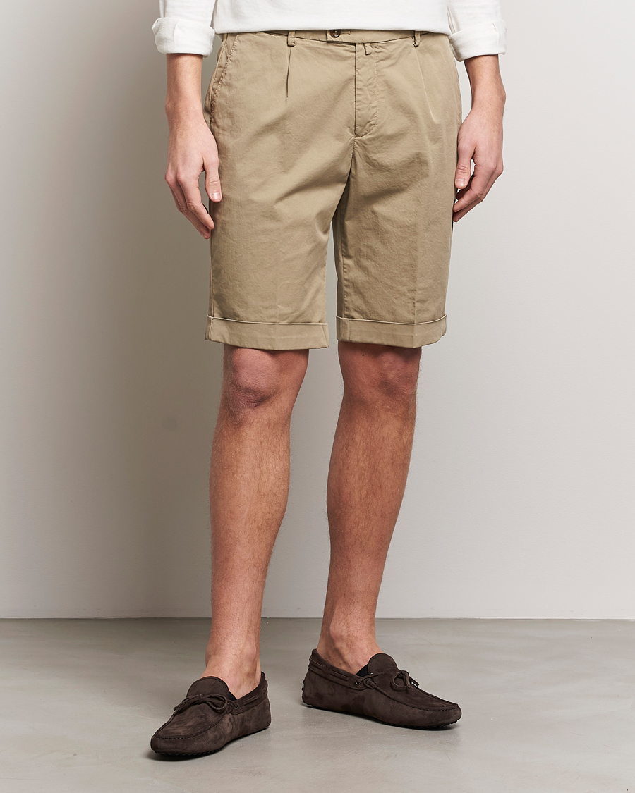 Men |  | Briglia 1949 | Pleated Cotton Shorts Taupe