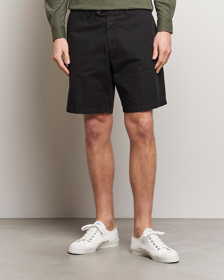 Men | Shorts | Briglia 1949 | Easy Fit Cotton Shorts Black