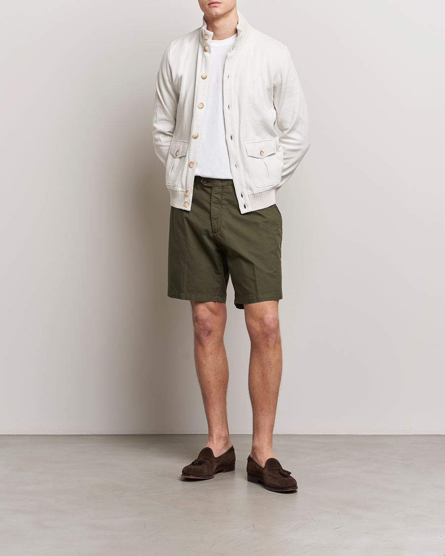 Men | Shorts | Briglia 1949 | Easy Fit Cotton Shorts Olive