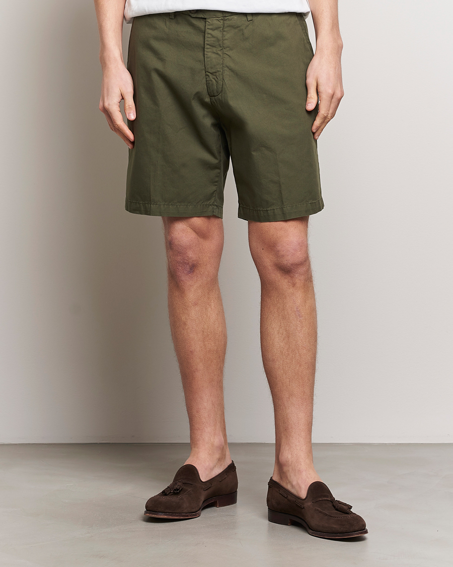 Men | Shorts | Briglia 1949 | Easy Fit Cotton Shorts Olive