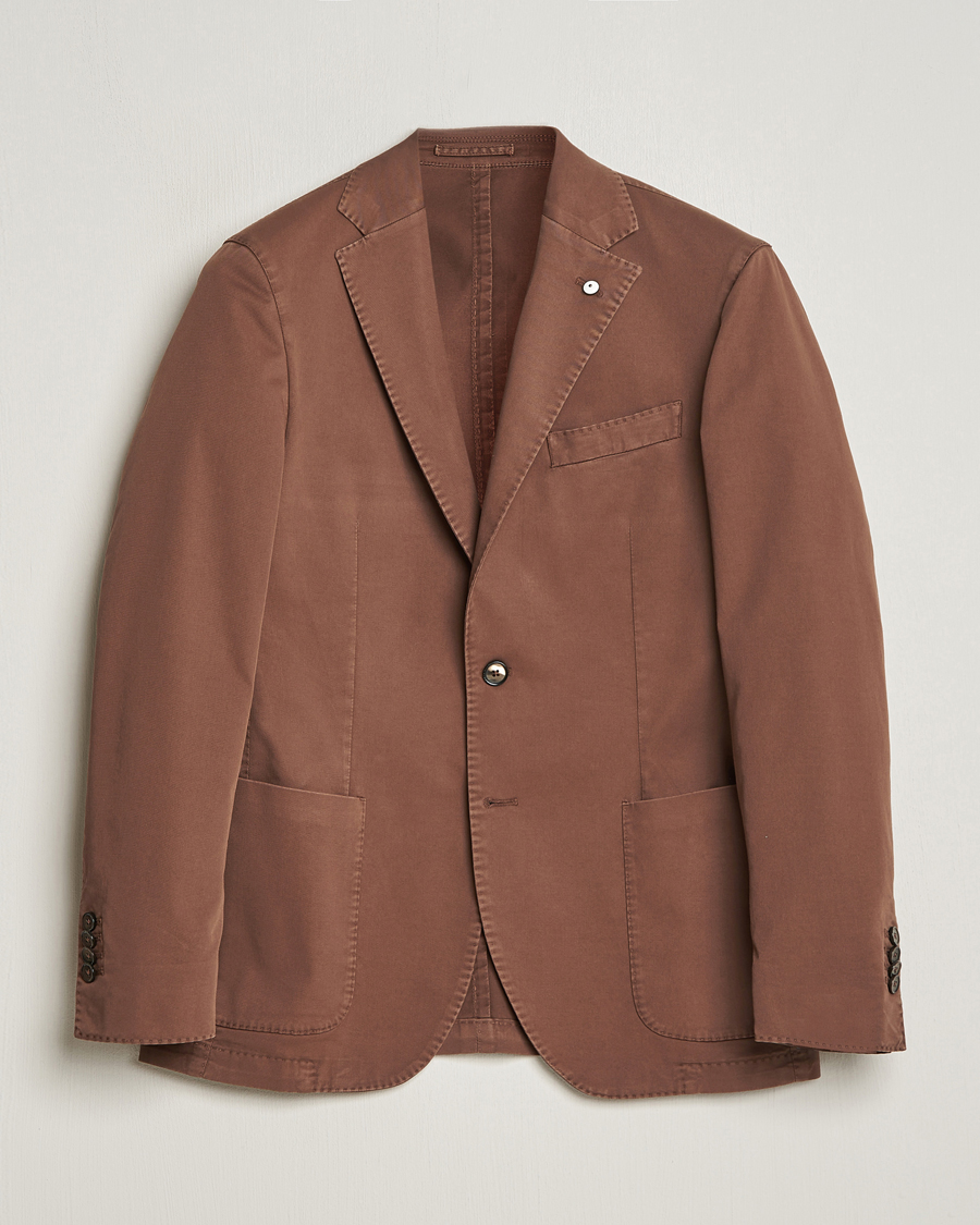 Men | Blazers | L.B.M. 1911 | Jack Regular Fit Cotton Stretch Blazer Brown