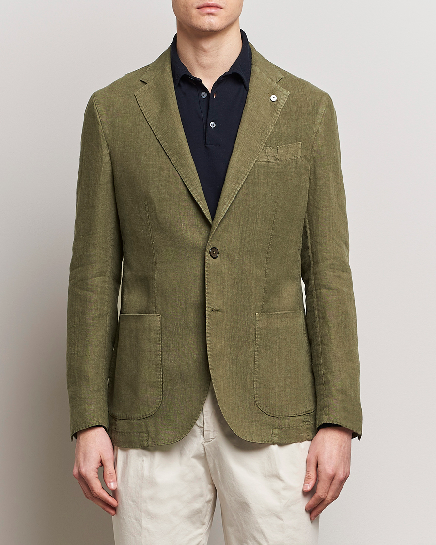 Men | Blazers | L.B.M. 1911 | Jack Regular Fit Linen Blazer Olive