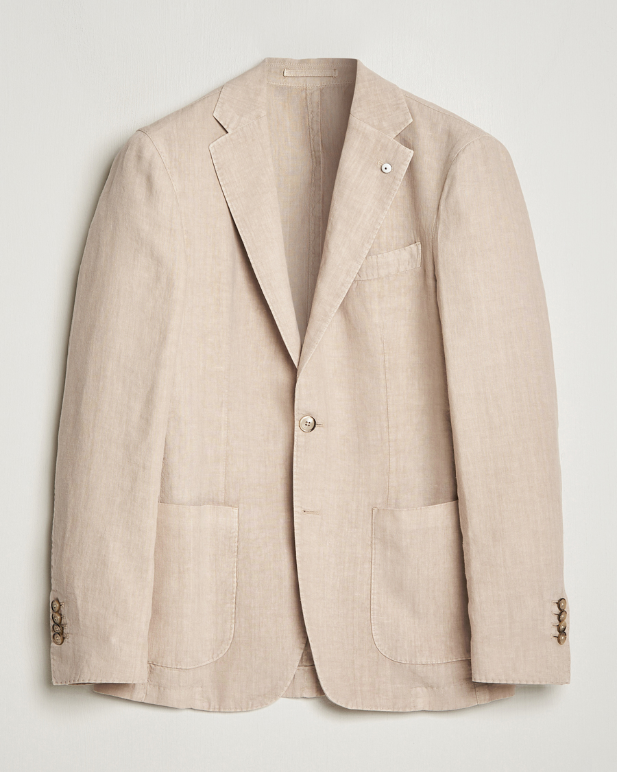 Men | Blazers | L.B.M. 1911 | Jack Regular Fit Linen Blazer Sand