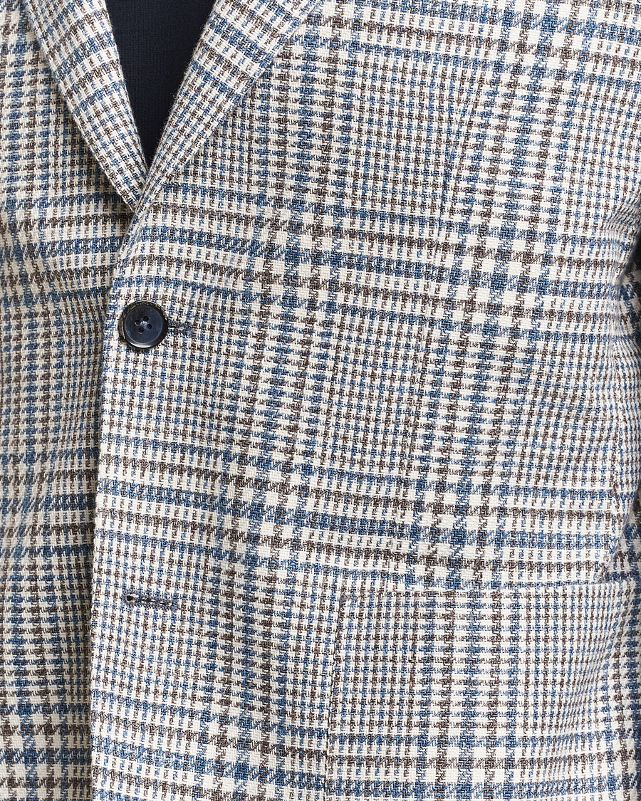 Men | Blazers | L.B.M. 1911 | Checked Cotton Blazer Navy/Brown
