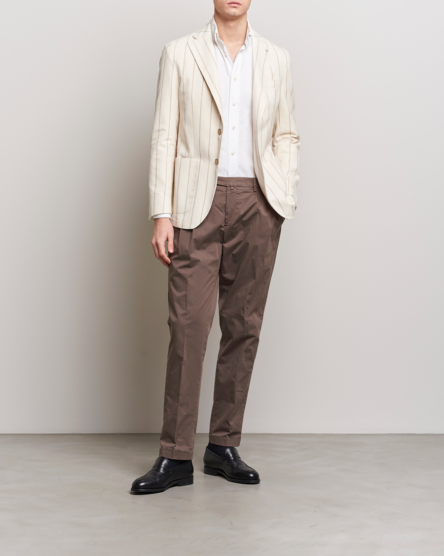 Men | Blazers | L.B.M. 1911 | Striped Cotton Blazer Beige