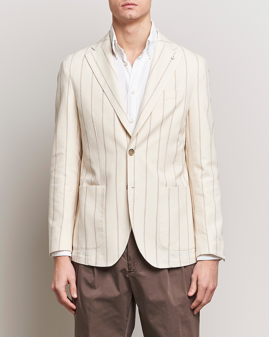 Men | Clothing | L.B.M. 1911 | Striped Cotton Blazer Beige