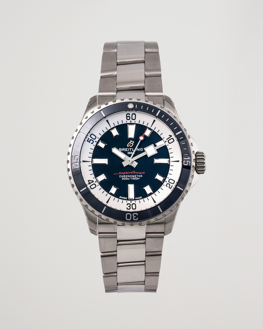 Men | Breitling Pre-Owned Superocean 42 A17375 Silver | Breitling Pre-Owned | Superocean 42 A17375 Silver