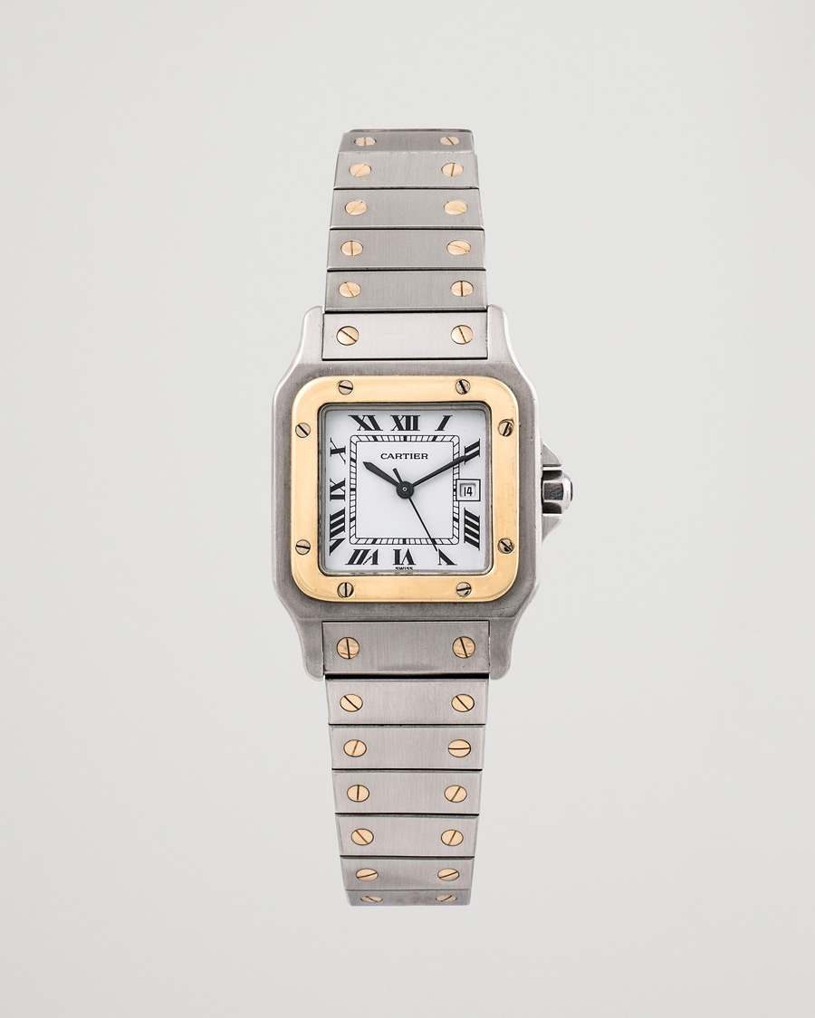 Men | Cartier Pre-Owned Santos Galbée 2961 Silver | Cartier Pre-Owned | Santos Galbée 2961 Silver