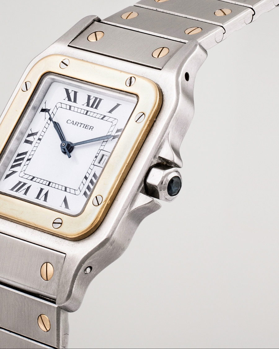 Men | Cartier Pre-Owned Santos Galbée 2961 Silver | Cartier Pre-Owned | Santos Galbée 2961 Silver