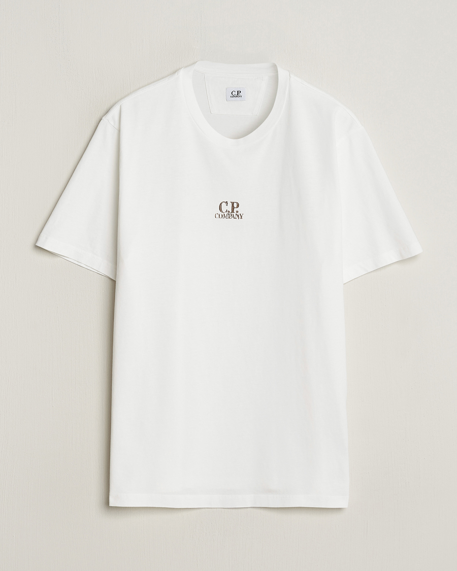 Men | T-Shirts | C.P. Company | Short Sleeve Hand Printed T-Shirt White