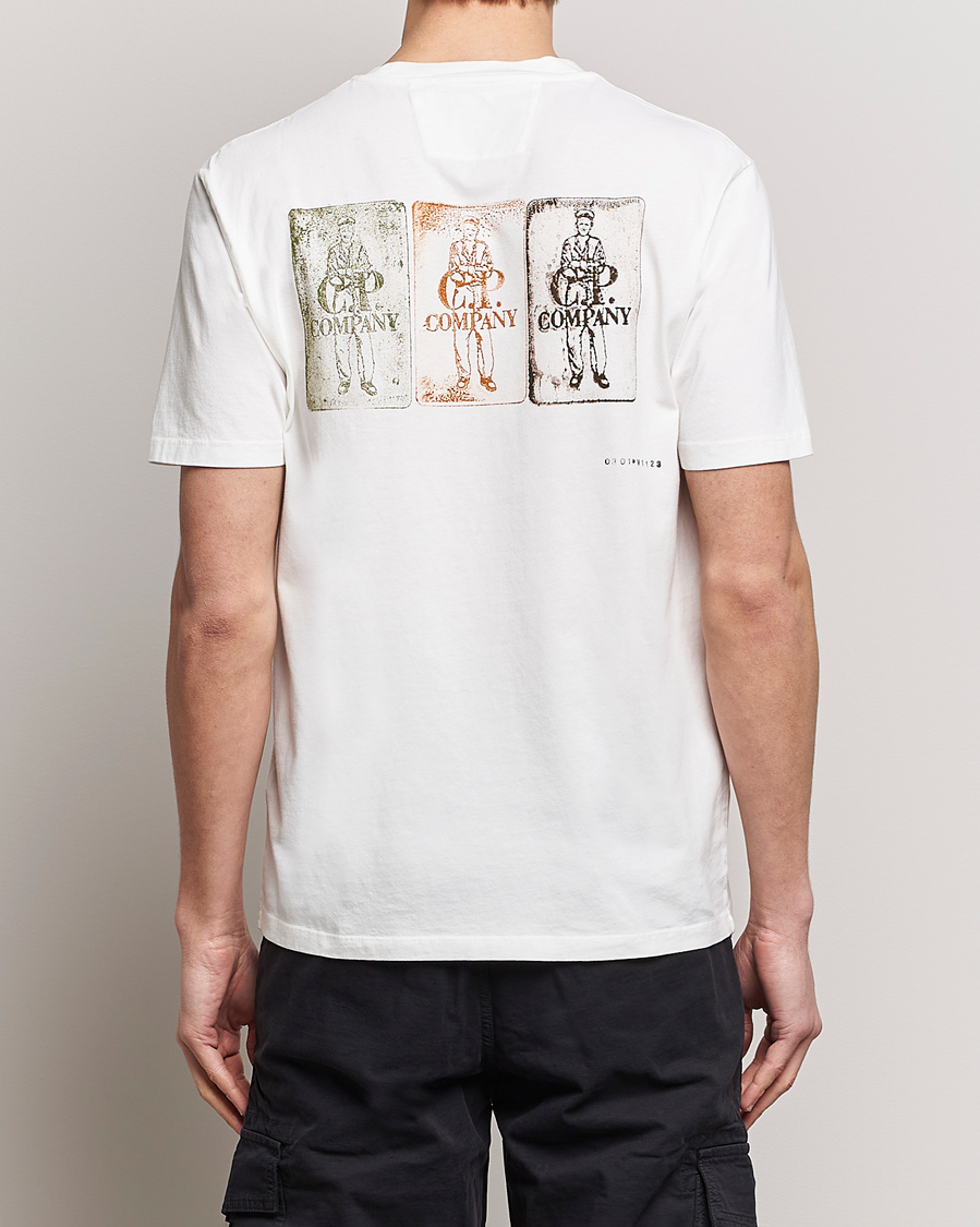 Men | T-Shirts | C.P. Company | Short Sleeve Hand Printed T-Shirt White