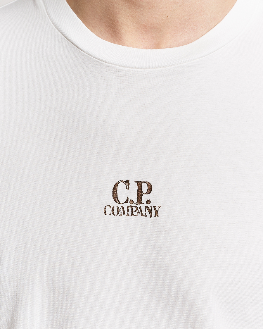 Men | T-Shirts | C.P. Company | Short Sleeve Hand Printed T-Shirt White