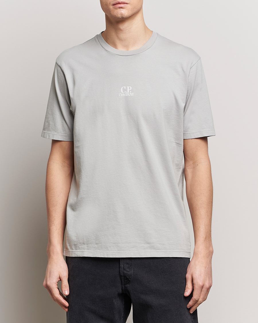 Men | T-Shirts | C.P. Company | Short Sleeve Hand Printed T-Shirt Grey