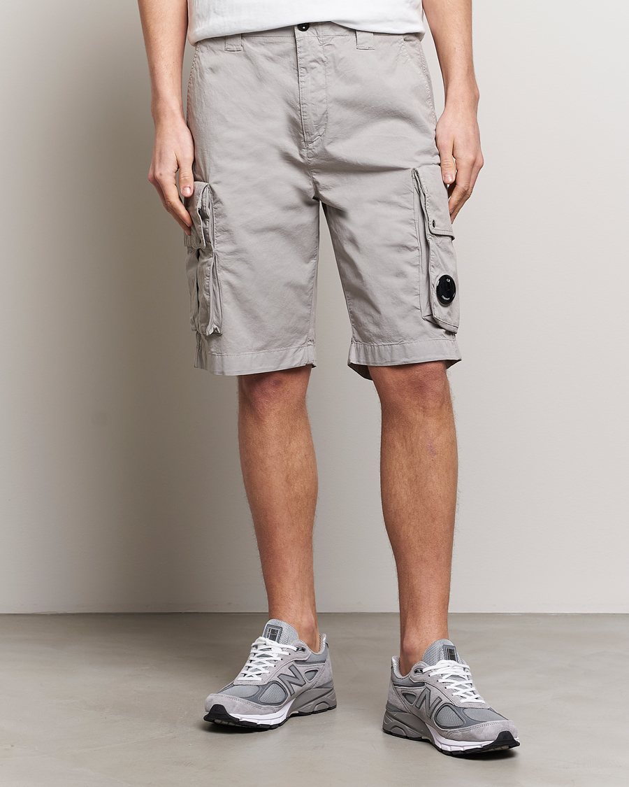 Men | Shorts | C.P. Company | Twill Stretch Cargo Shorts Grey