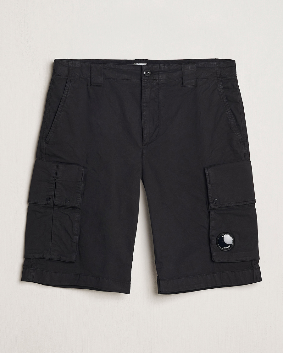 Men | Shorts | C.P. Company | Twill Stretch Cargo Shorts Black