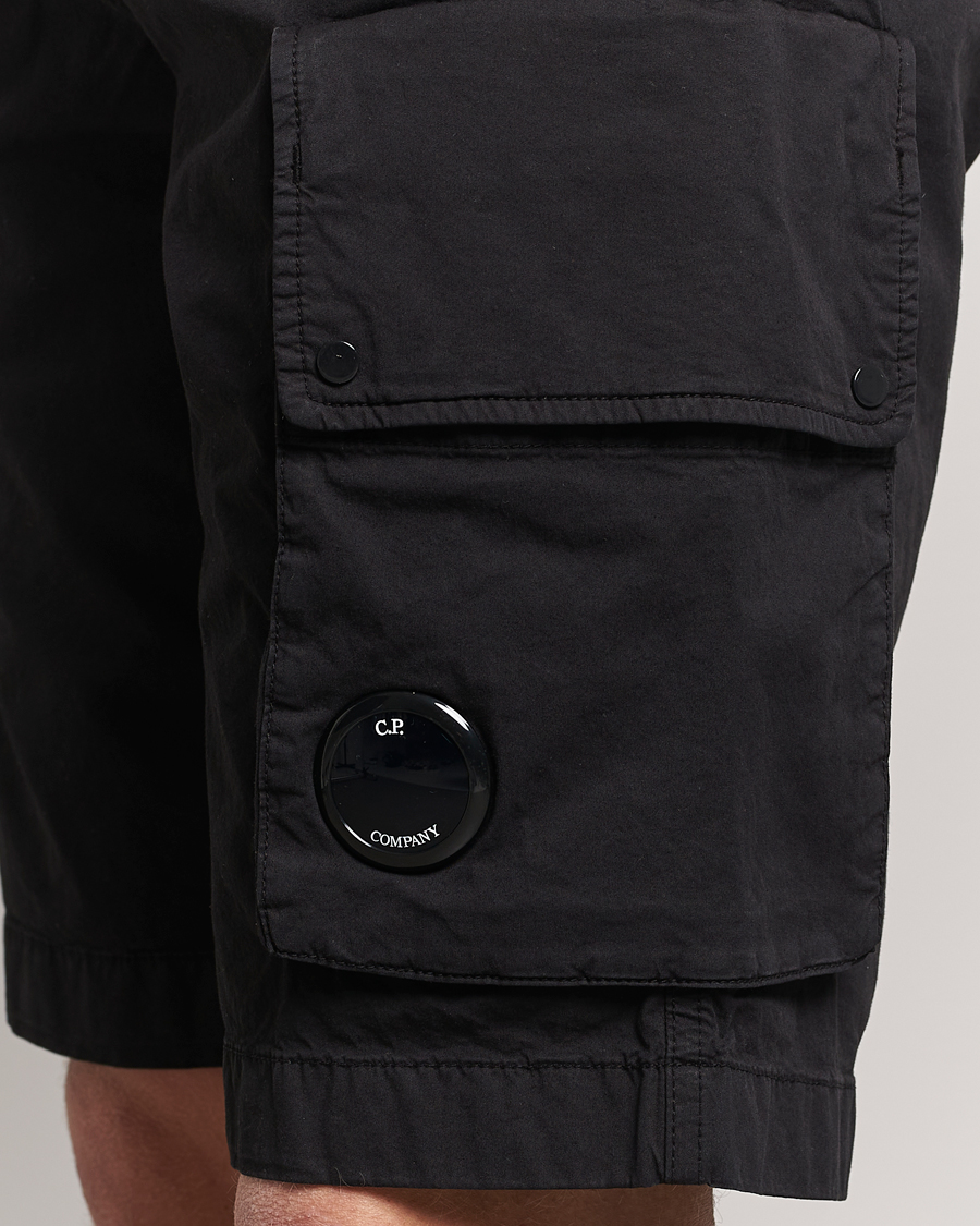 Men | Shorts | C.P. Company | Twill Stretch Cargo Shorts Black