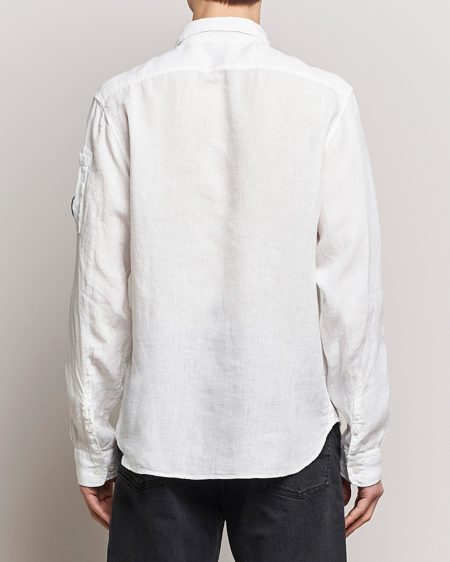 Men | Shirts | C.P. Company | Long Sleeve Linen Shirt White