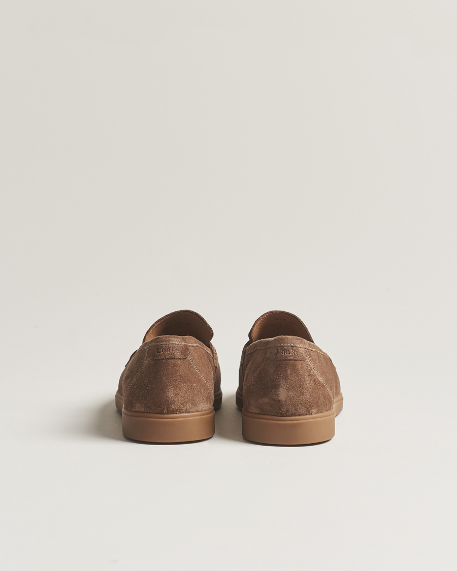 Men | Loake 1880 Lucca Suede Penny Loafer Flint | Loake 1880 | Lucca Suede Penny Loafer Flint