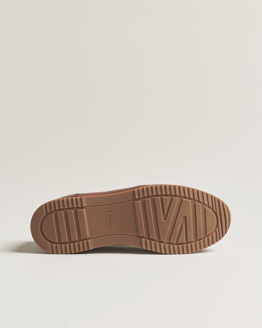 Men | Sneakers | Loake Shoemakers | Bannister Leather Running Sneaker Cedar