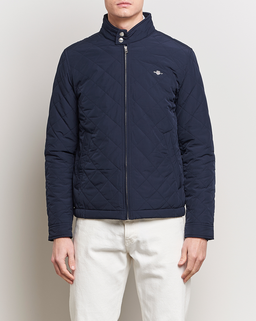 Men | Classic jackets | GANT | The Quilted Windcheater Evening Blue