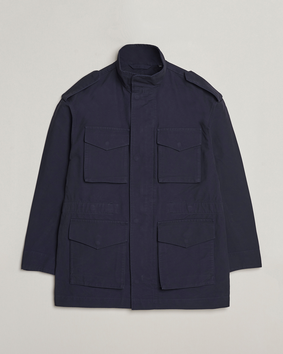 Men | Coats & Jackets | GANT | Cotton Field Jacket Evening Blue