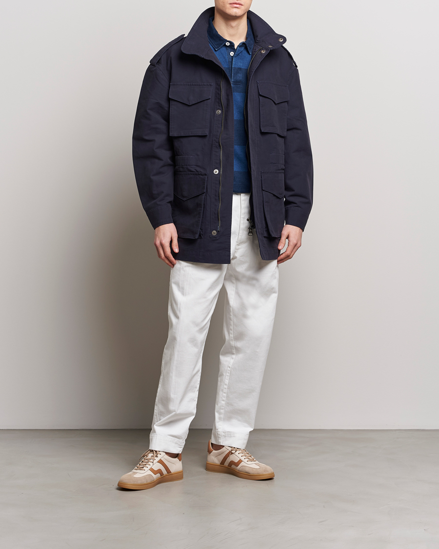 Men | Coats & Jackets | GANT | Cotton Field Jacket Evening Blue