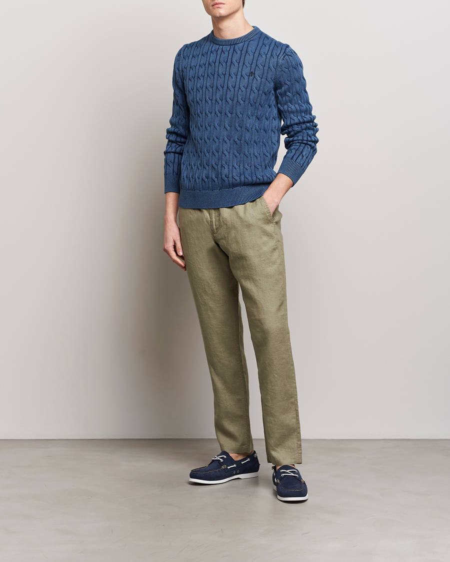 Men | Trousers | GANT | Relaxed Linen Drawstring Pants Dried Clay