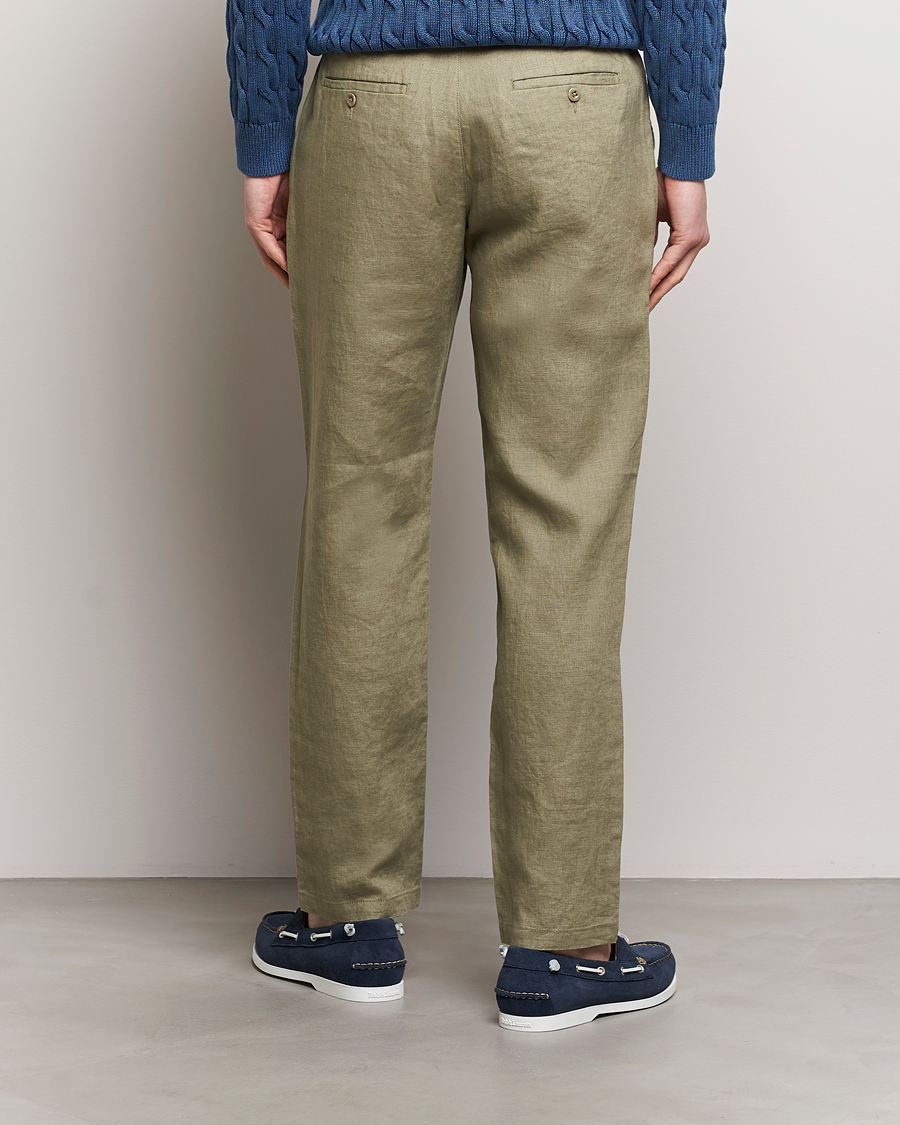 Men | Trousers | GANT | Relaxed Linen Drawstring Pants Dried Clay