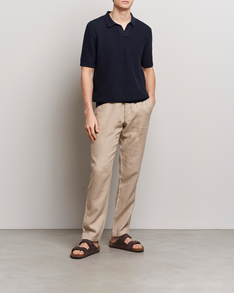 Men | Trousers | GANT | Relaxed Linen Drawstring Pants Dry Sand