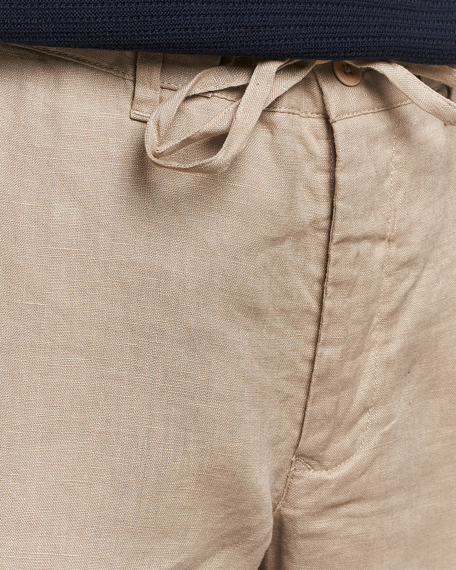 Men | Trousers | GANT | Relaxed Linen Drawstring Pants Dry Sand