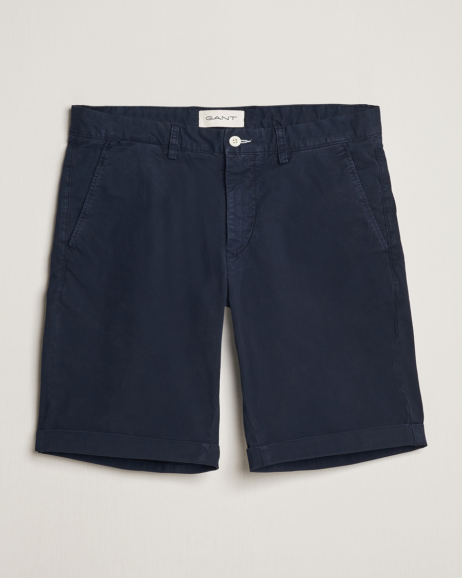 Men | Shorts | GANT | Regular Sunbleached Shorts Marine