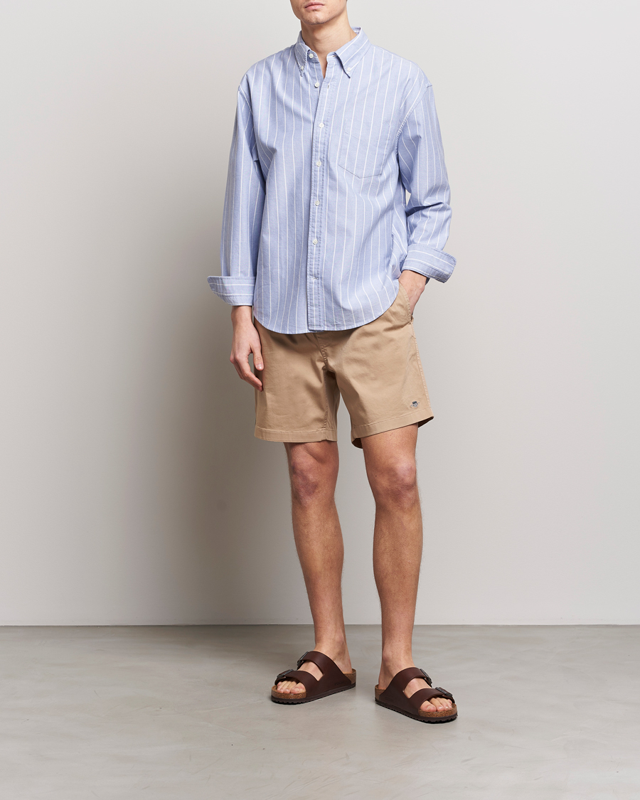 Men | Shorts | GANT | Drawstring Logo Shorts Dark Khaki