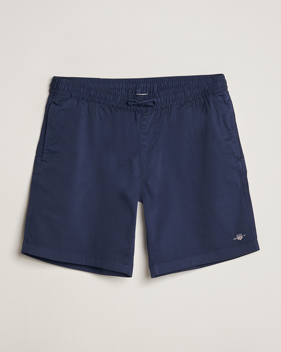 Men | Shorts | GANT | Drawstring Logo Shorts Marine
