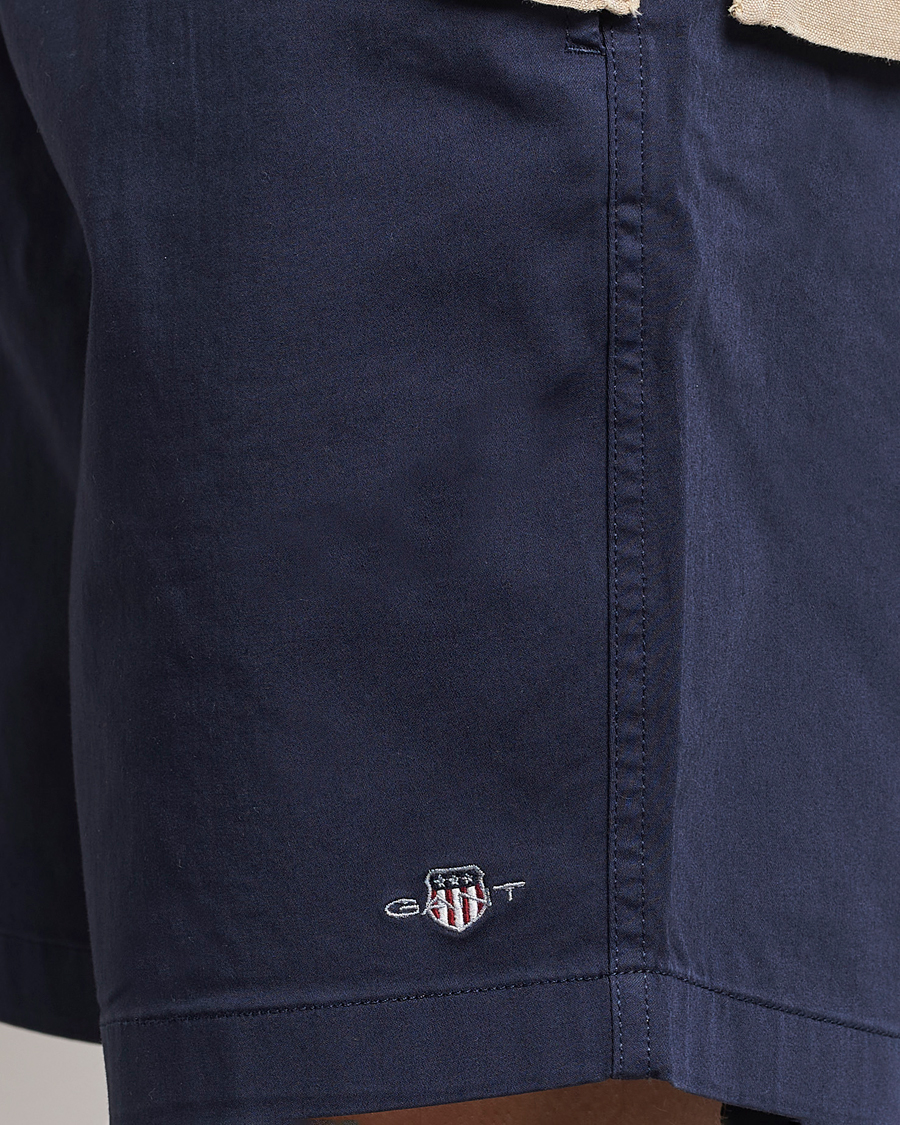 Men | Shorts | GANT | Drawstring Logo Shorts Marine
