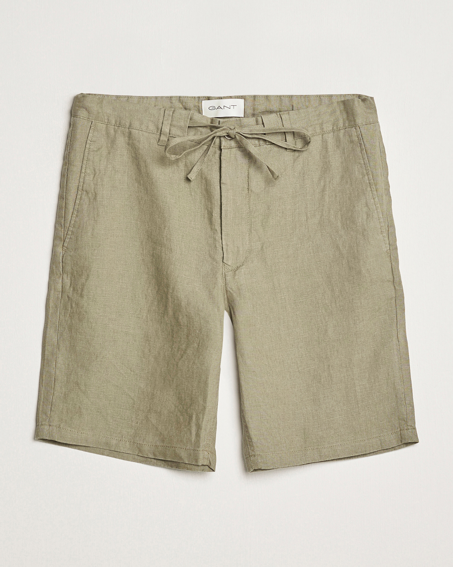 Men | Shorts | GANT | Relaxed Linen Drawstring Shorts Dried Clay