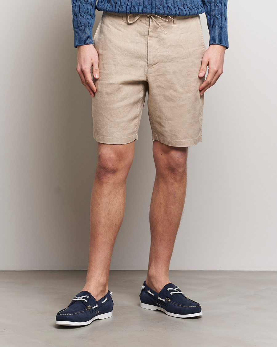 Men | Linen Shorts | GANT | Relaxed Linen Drawstring Shorts Dry Sand