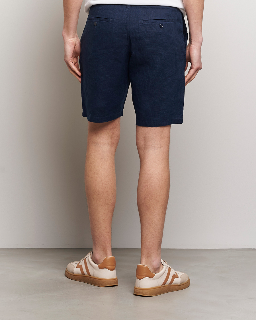 Men | Shorts | GANT | Relaxed Linen Drawstring Shorts Marine
