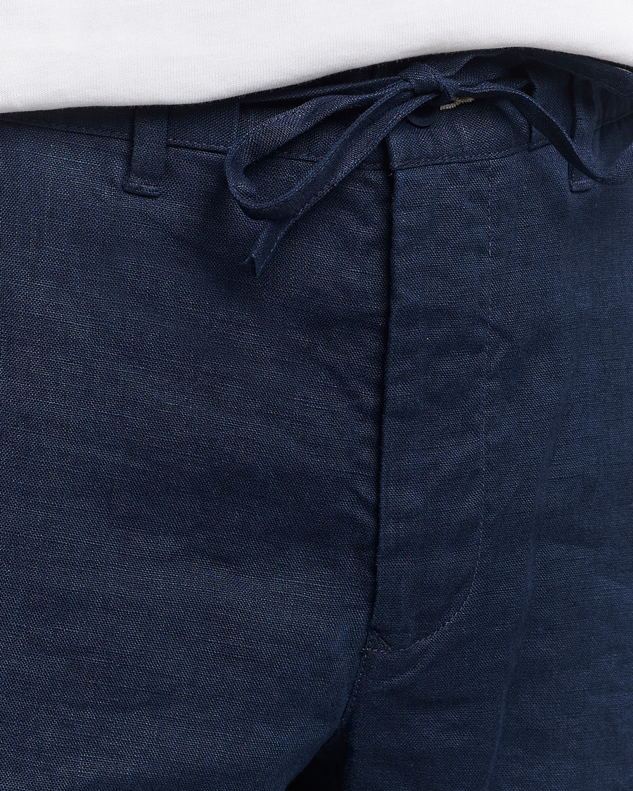 Men | Shorts | GANT | Relaxed Linen Drawstring Shorts Marine