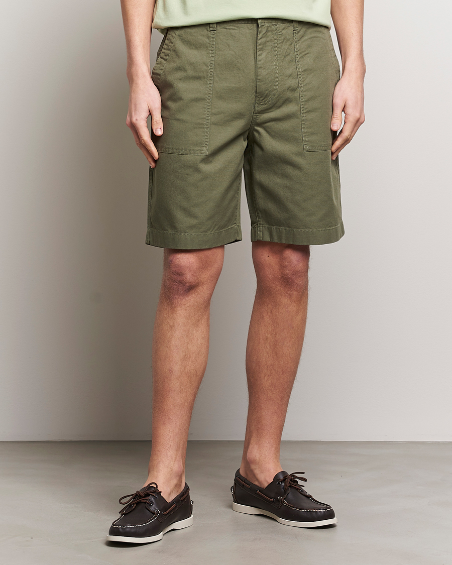Men | Preppy Authentic | GANT | Cotton/Linen Shorts Four Leaf Clover