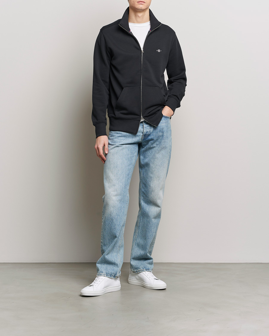 Men | Sweaters & Knitwear | GANT | Original Full Zip Black