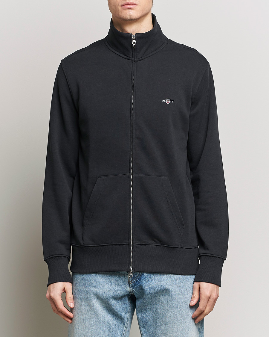 Men | Sweaters & Knitwear | GANT | Original Full Zip Black