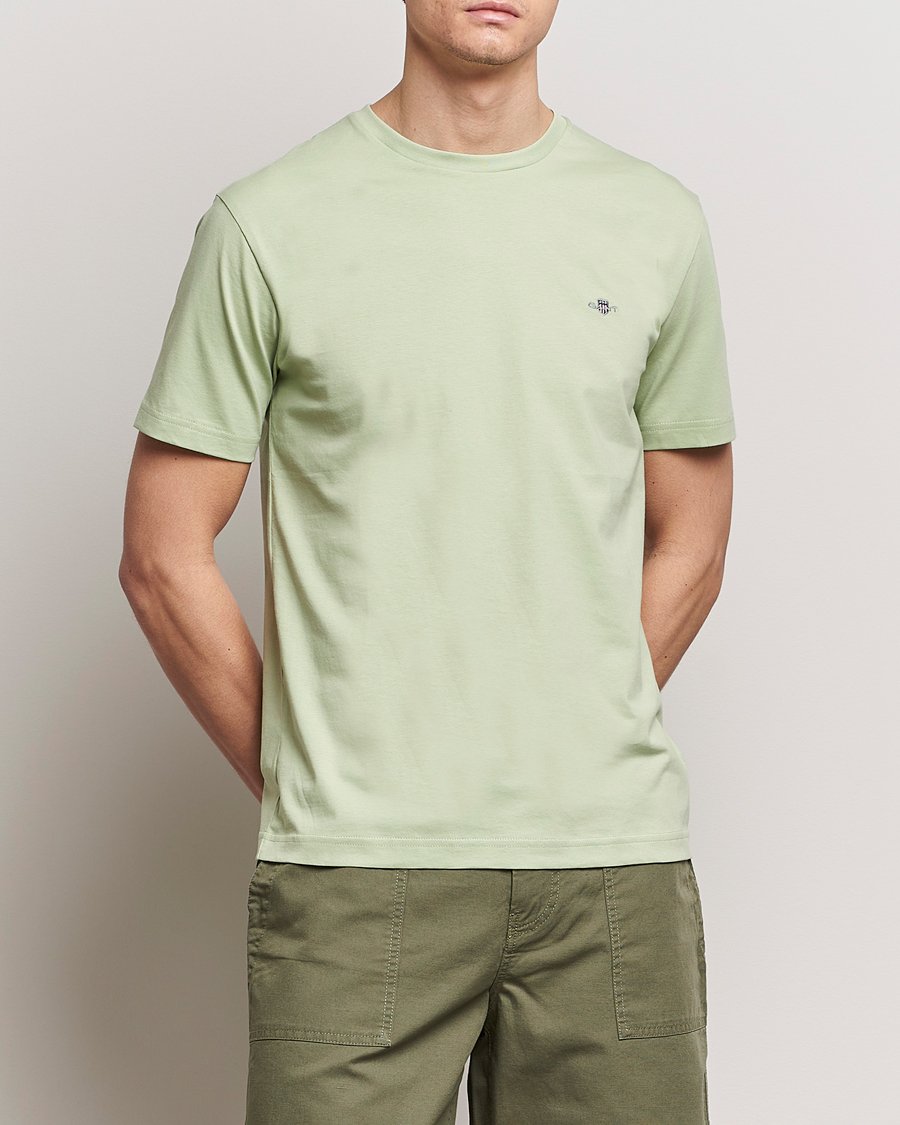 Men | Short Sleeve T-shirts | GANT | The Original T-Shirt Milky Matcha