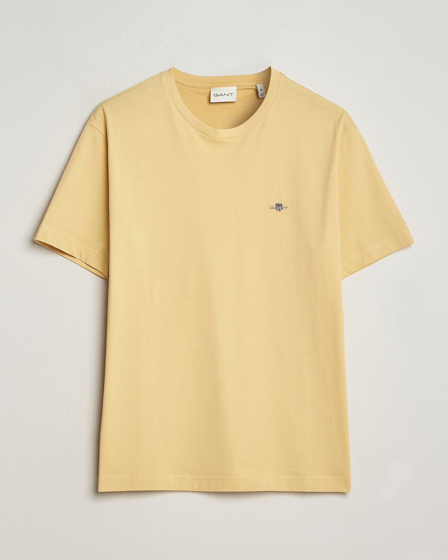 Men | T-Shirts | GANT | The Original T-Shirt Dusty Yellow