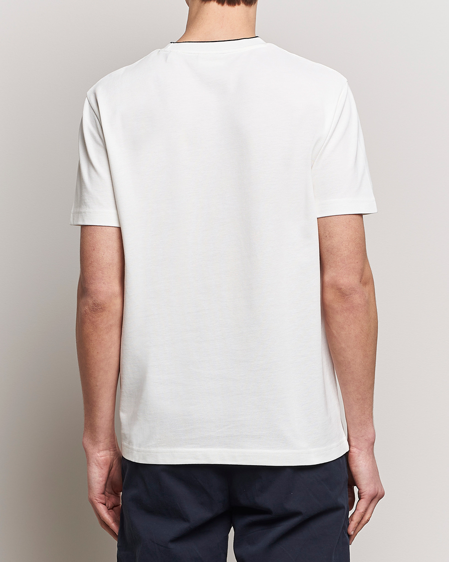 Men | T-Shirts | GANT | Pique Crew Neck T-Shirt Eggshell